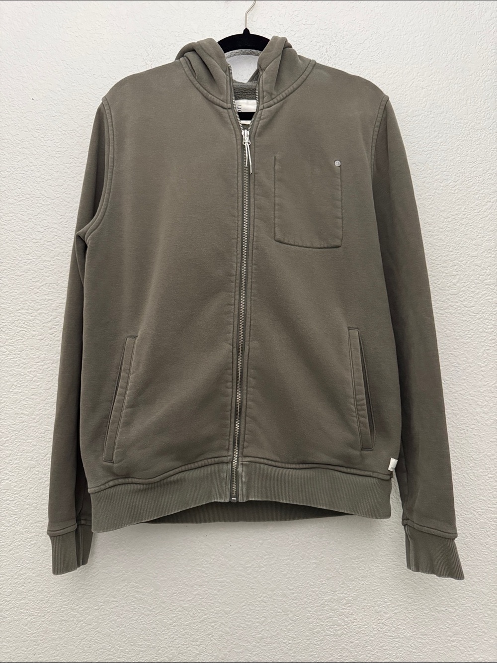 Vuori Olive Green Zip-Up Hoodie